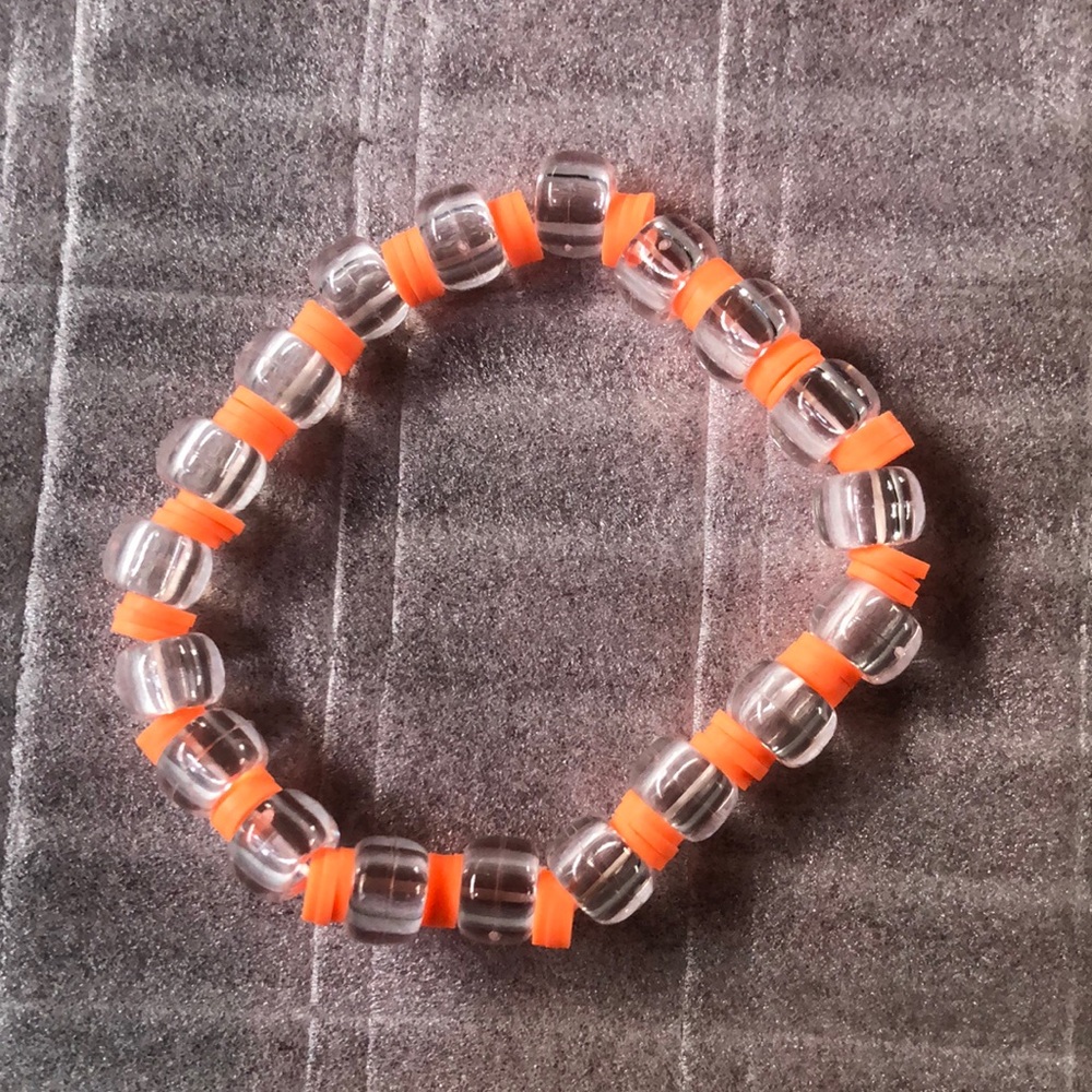 Orange And Clear Bracelet